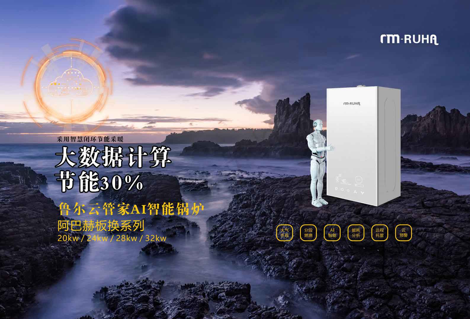 德国鲁尔云管家AI智能壁挂锅炉（阿巴赫